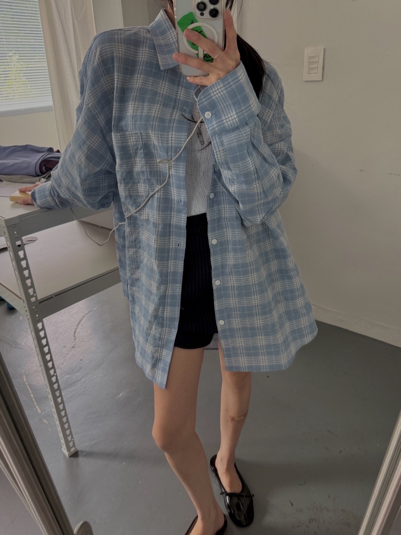 PAIRING東大門代購女裝新品推薦真品時尚熱賣襯衫蕾絲衫格子PAIRING襯衫/蕾絲衫