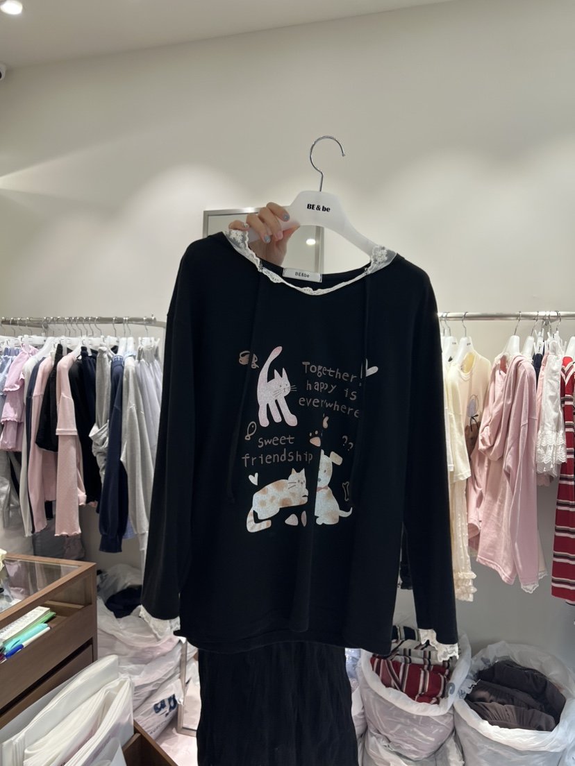 BE&amp;BE東大門實拍女士新款休閑推薦真品人氣時尚長袖T恤BE&amp;BE長袖T恤圖色3