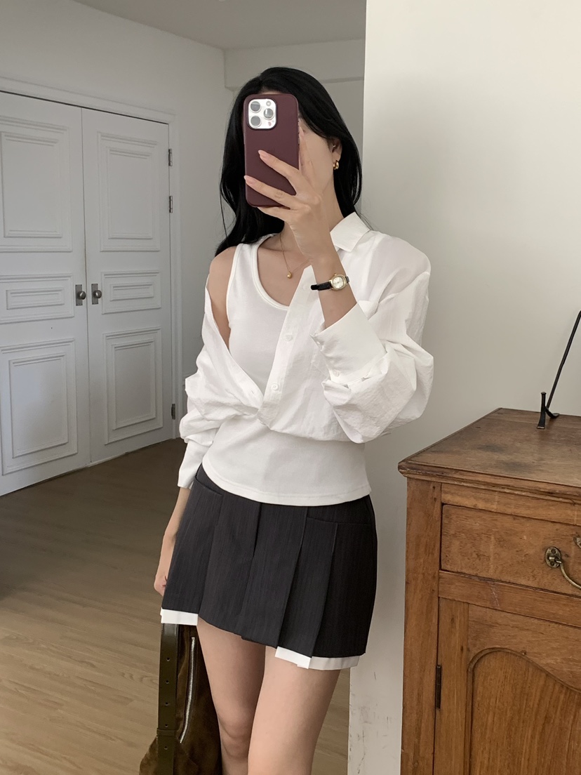 MUSK韓國直郵女士新品休閑熱賣時尚真品人氣推薦襯衫蕾絲衫MUSK襯衫/蕾絲衫