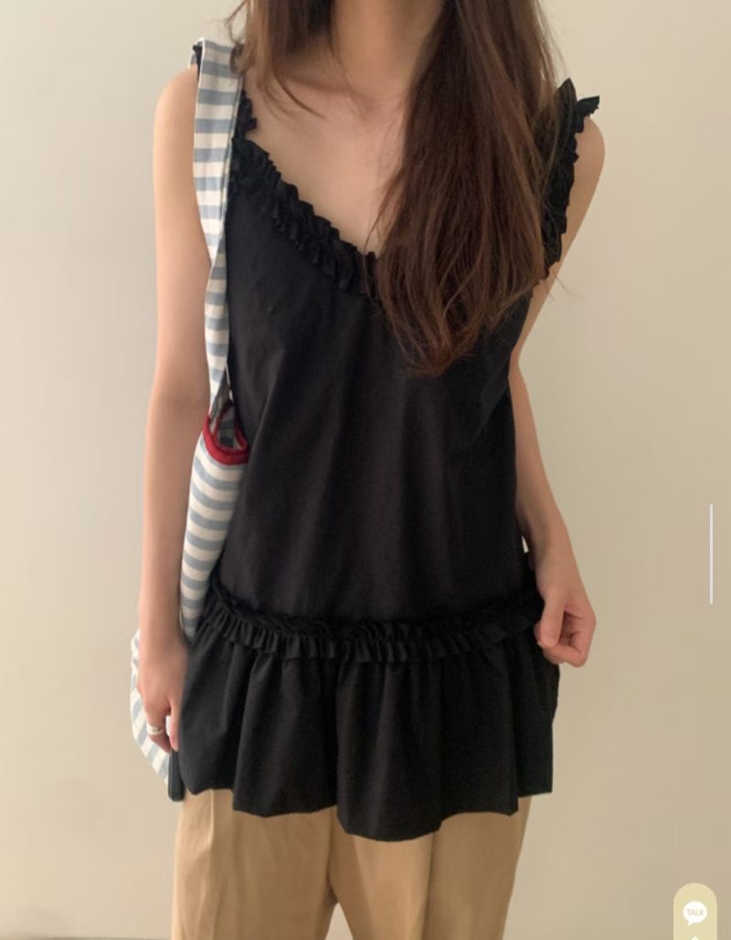 BASQUIAT/ANDYWARHOL東大門代購女士新品熱賣吊帶背心長款BASQUIAT/ANDYWARHOL吊帶/背心