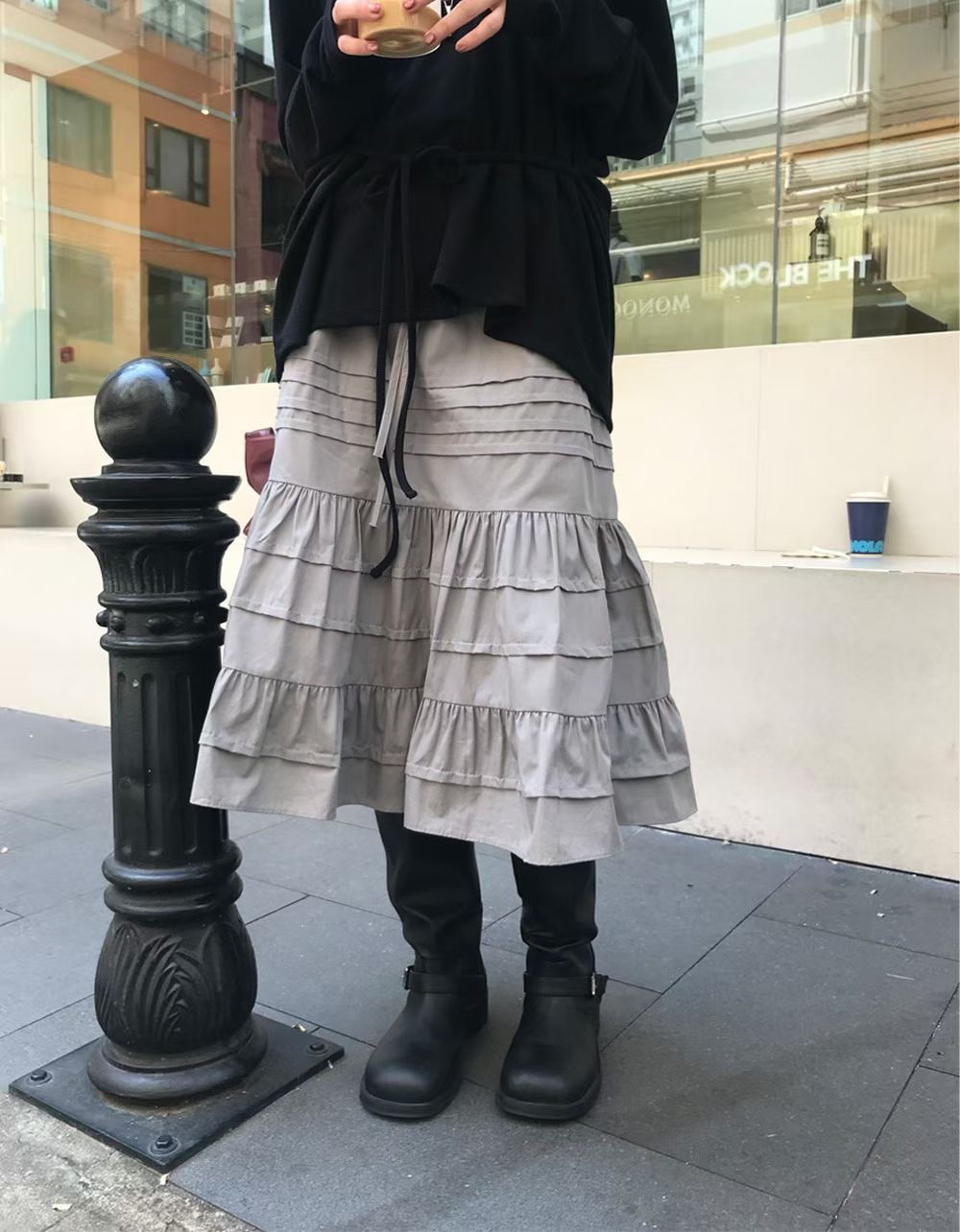BASQUIAT/ANDYWARHOL韓國代購女裝新品真品時尚推薦長裙BASQUIAT/ANDYWARHOL長裙圖色2