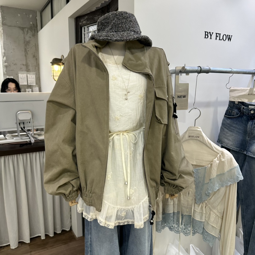 BY FLOW韓國直郵女裝新品時尚人氣休閑推薦真品熱賣夾克BY FLOW夾克圖色1