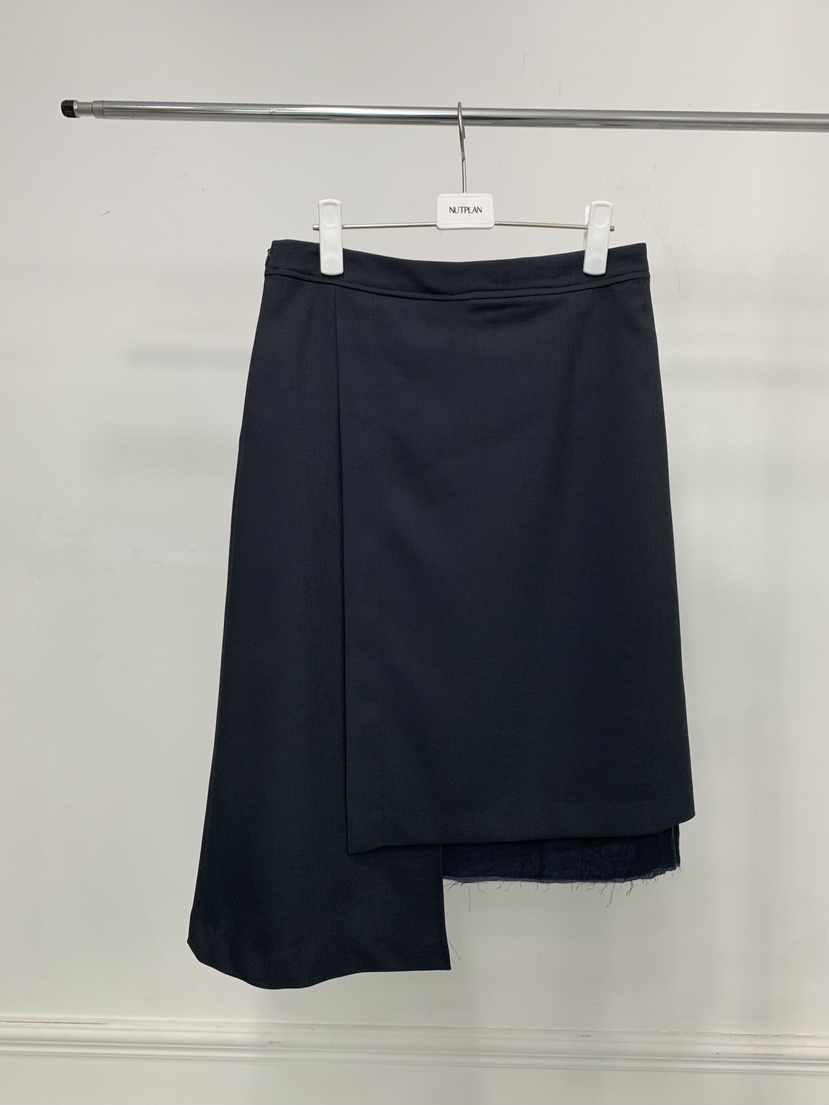 NUTPLAN韓國代購女士新品熱賣推薦休閑人氣真品半身裙中短裙NUTPLAN半身裙/中短裙圖色2深藍色