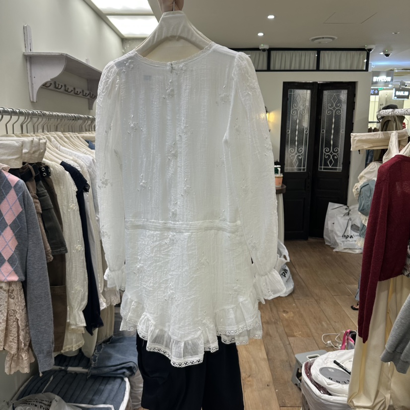 BY FLOW東大門代購女士新品熱賣人氣休閑推薦連衣裙OPS刺繡BY FLOW連衣裙