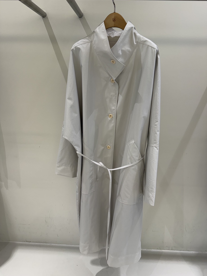 SELECT MARKET東大門實拍女士新品時尚人氣長款風衣含腰繩SELECT MARKET長款風衣圖色1