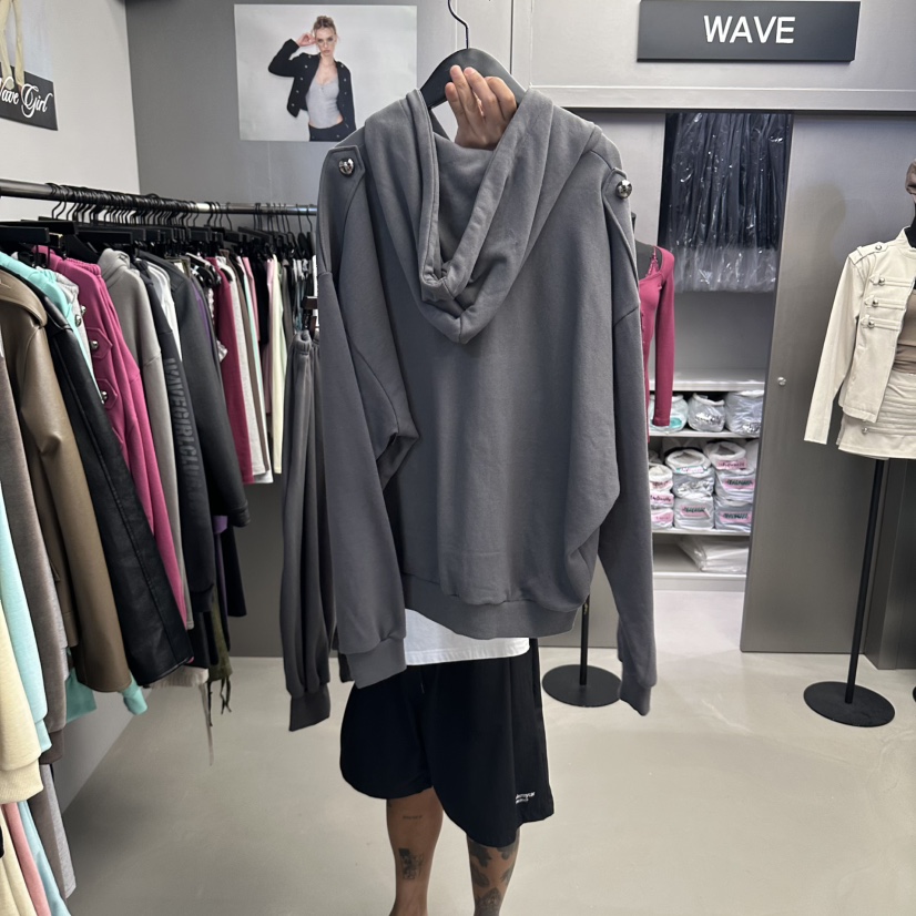WAVE韓國直郵女裝新品時尚熱賣人氣真品推薦衛衣拉鏈連帽衫WAVE衛衣