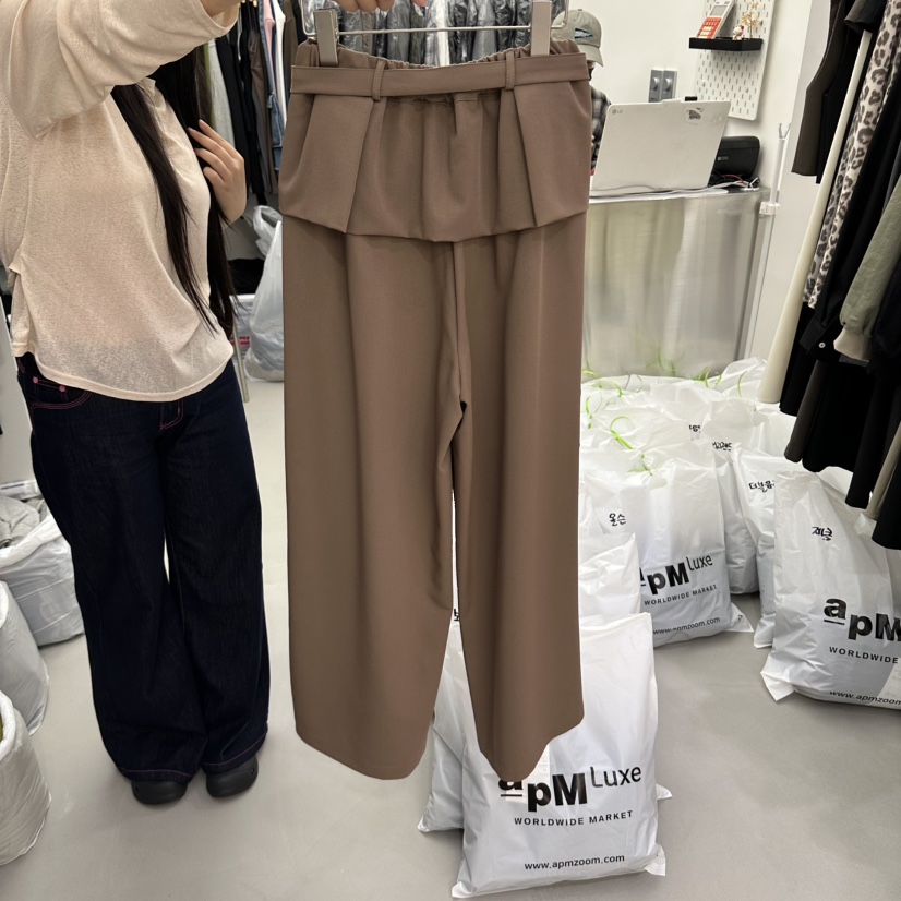 MIX東大門代購女裝新品推薦休閑時尚熱賣人氣真品裙褲含腰帶MIX裙褲