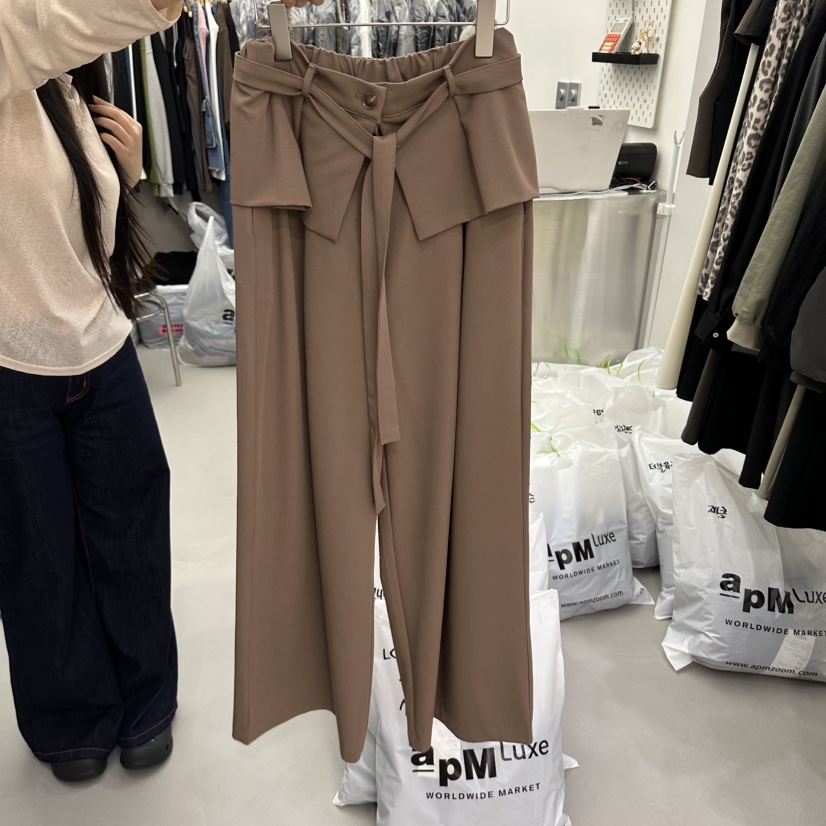 MIX東大門代購女裝新品推薦休閑時尚熱賣人氣真品裙褲含腰帶MIX裙褲圖色1