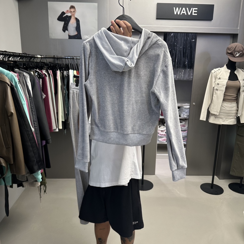 WAVE東大門代購女裝新品熱賣真品休閑人氣衛衣拉鏈連帽衫WAVE衛衣