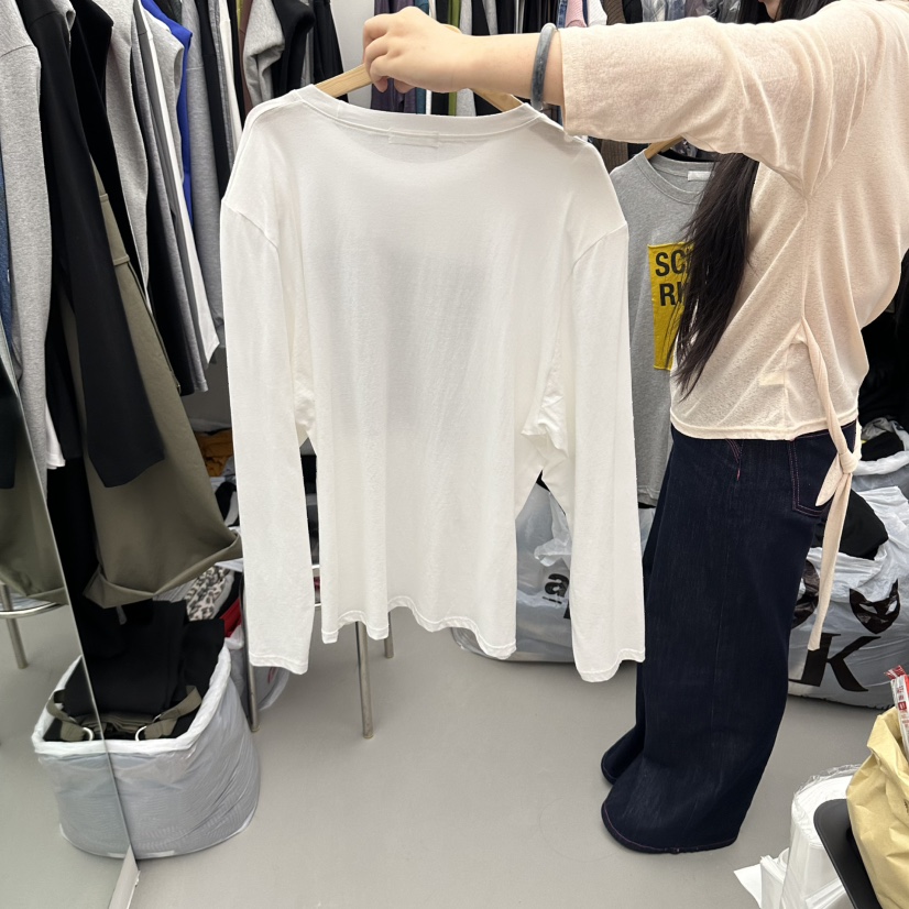 MIX東大門實拍女裝新款熱賣人氣休閑真品推薦時尚長袖T恤MIX長袖T恤