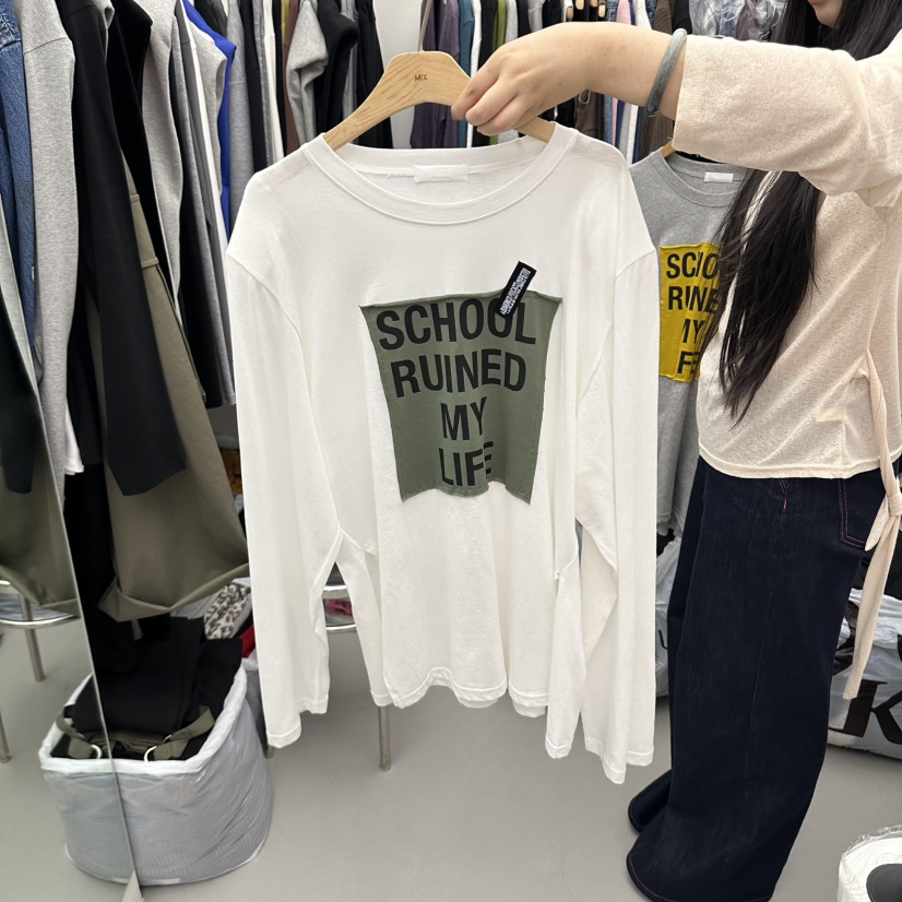 MIX東大門實拍女裝新款熱賣人氣休閑真品推薦時尚長袖T恤MIX長袖T恤圖色1