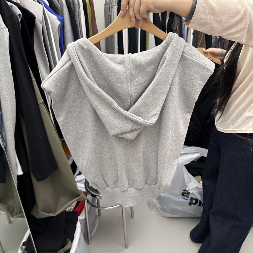 MIX東大門直郵女士新品真品推薦人氣休閑時尚吊帶背心連帽MIX吊帶/背心