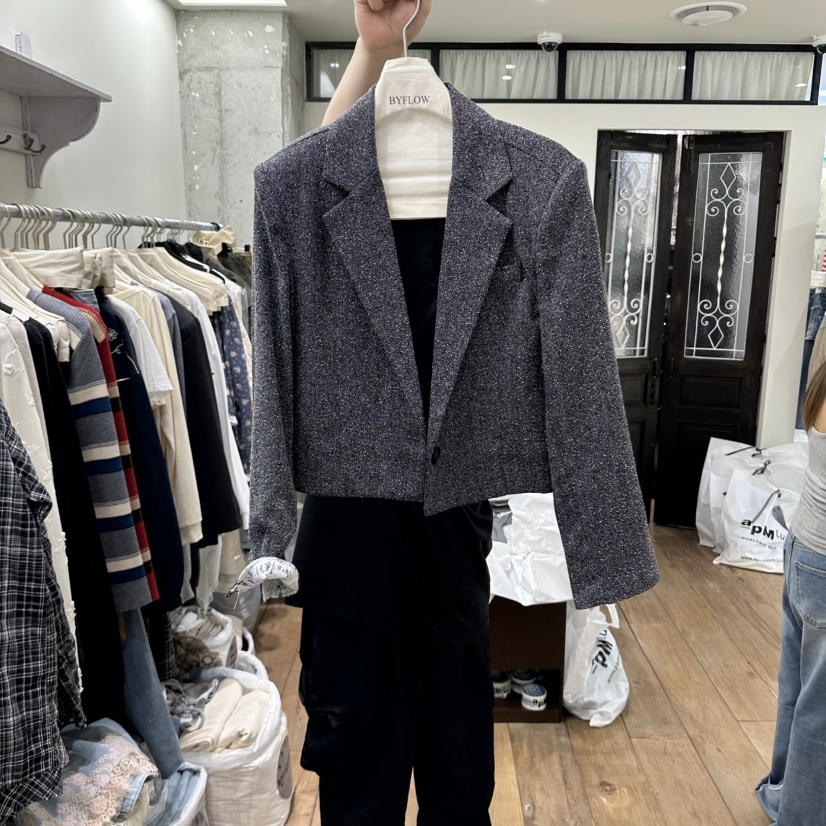 BY FLOW東大門代購女裝新品熱賣人氣休閑真品推薦時尚夾克BY FLOW夾克圖色1