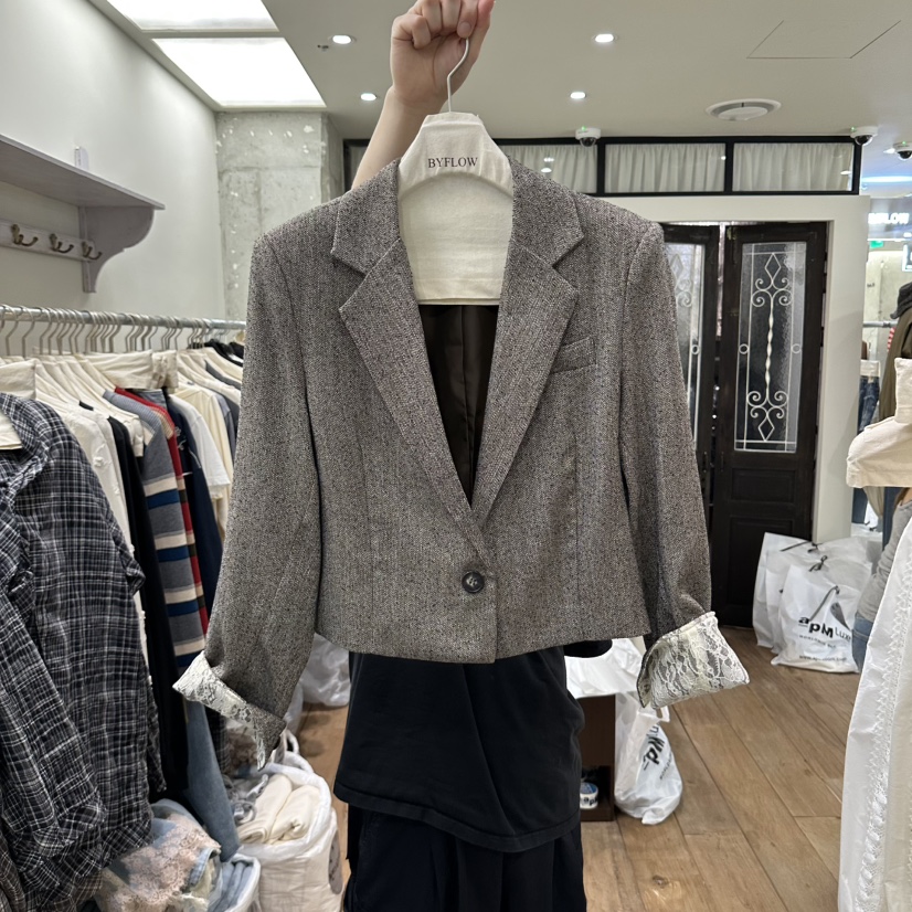 BY FLOW東大門代購女裝新品熱賣人氣休閑真品推薦時尚夾克BY FLOW夾克圖色2