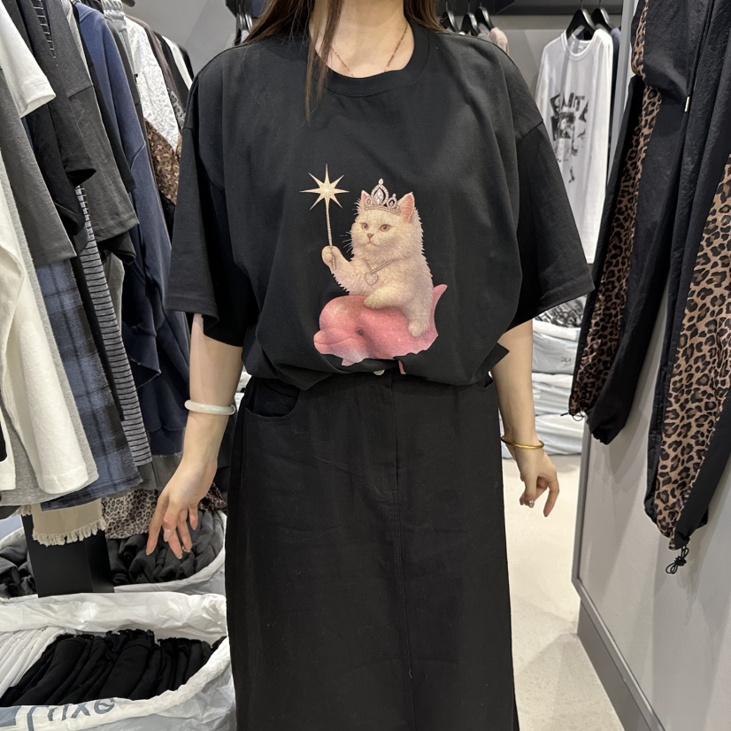 CIDO東大門直郵女士新品時尚真品人氣休閑熱賣推薦T恤CidoT恤圖色2黑色