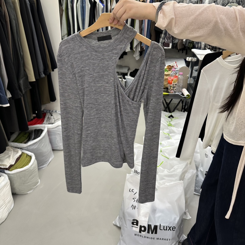 MIX東大門代購女裝新品推薦熱賣真品休閑時尚人氣長袖T恤MIX長袖T恤圖色2