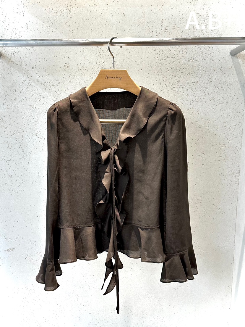AUTUMN BEIGE東大門實拍女士新品熱賣真品推薦襯衫蕾絲衫AUTUMN BEIGE襯衫/蕾絲衫圖色2