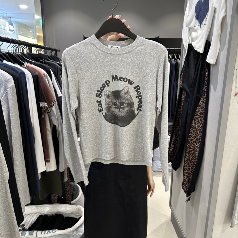 CIDO東大門代購女士新品真品推薦人氣時尚休閑熱賣長袖T恤Cido長袖T恤圖色2