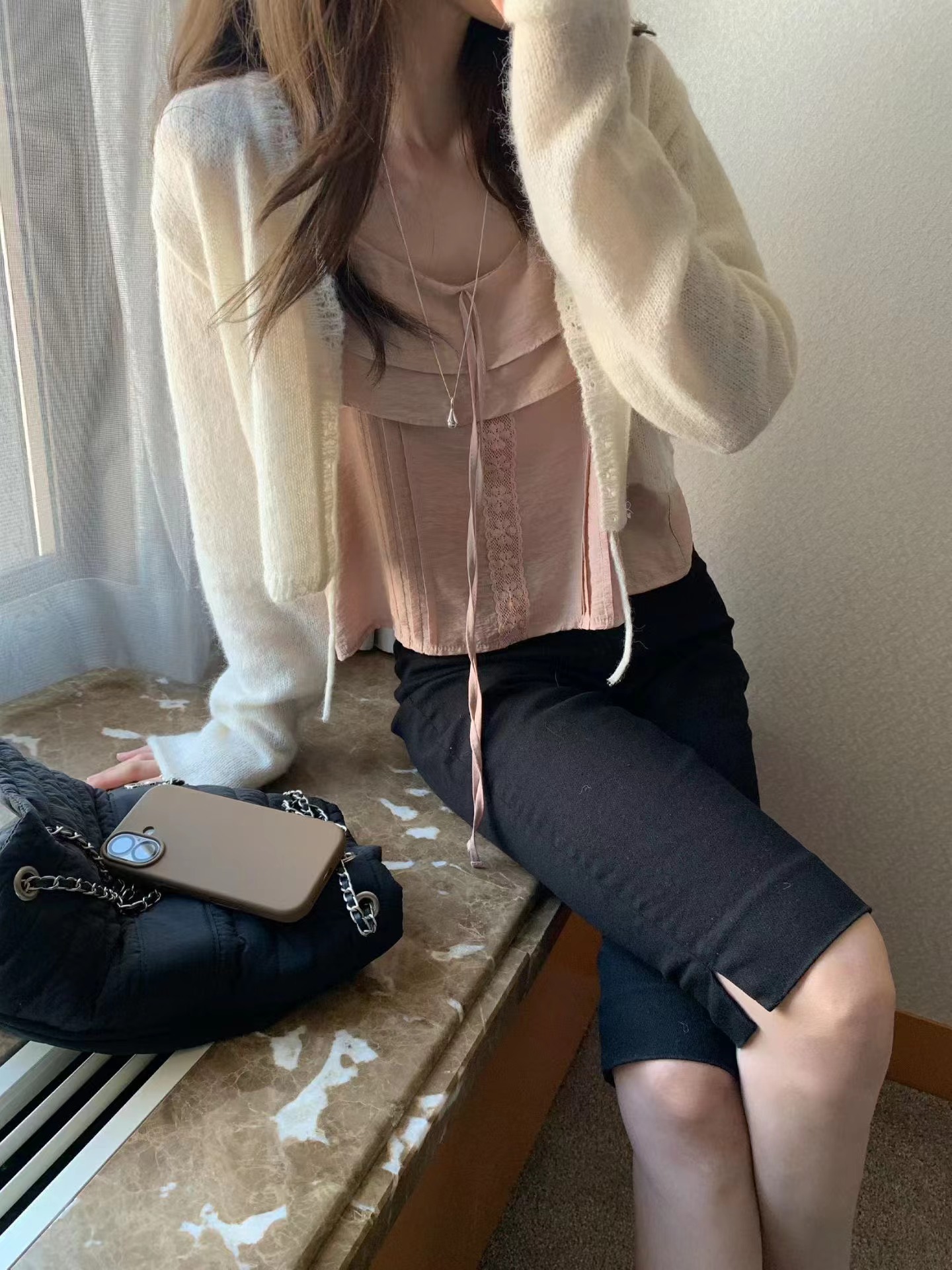 MELLOUNGE-멜라운지-T東大門直郵女裝新款時尚職業針織衫MELLOUNGE-2件起針織衫圖色1