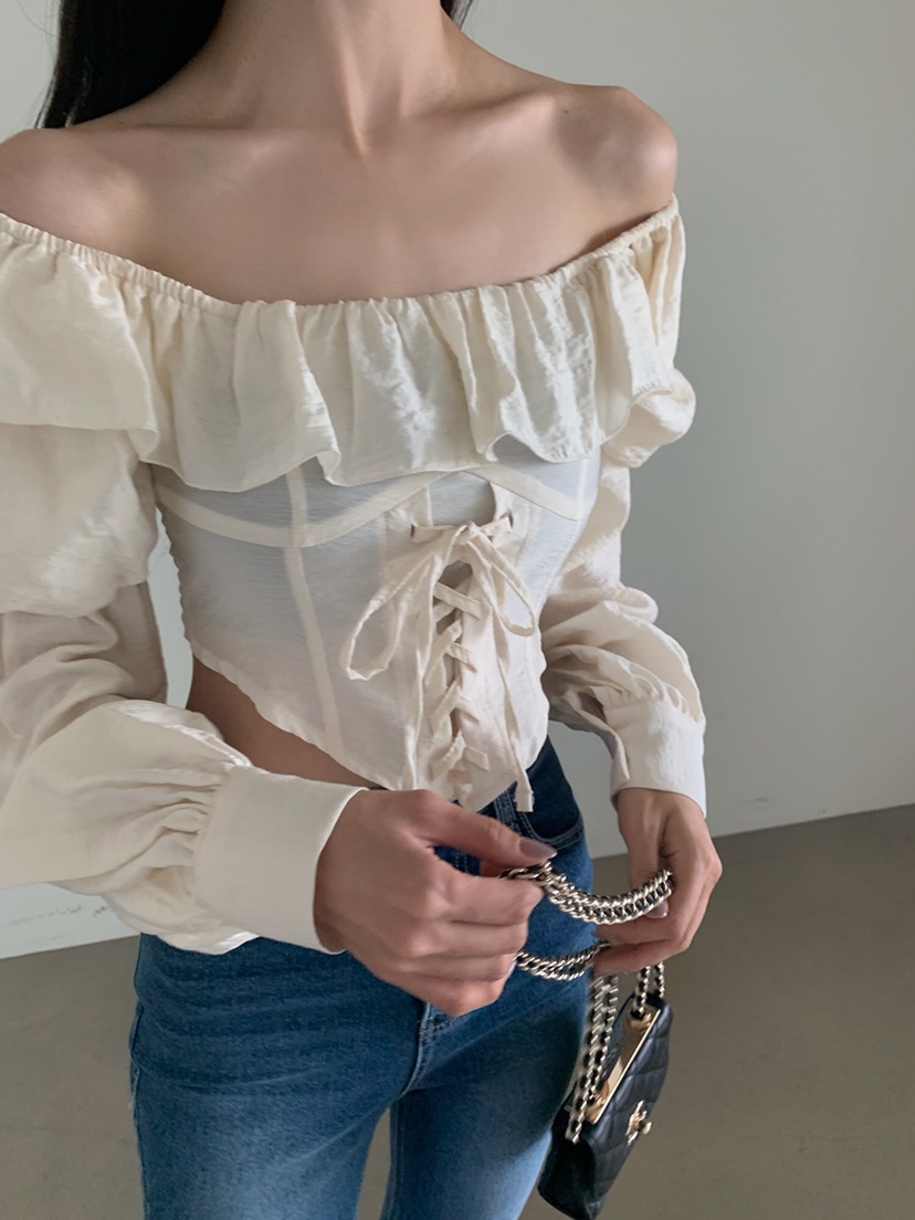 VERANDA東大門代購女裝新款時尚人氣熱賣休閑推薦襯衫蕾絲衫VERANDA襯衫/蕾絲衫