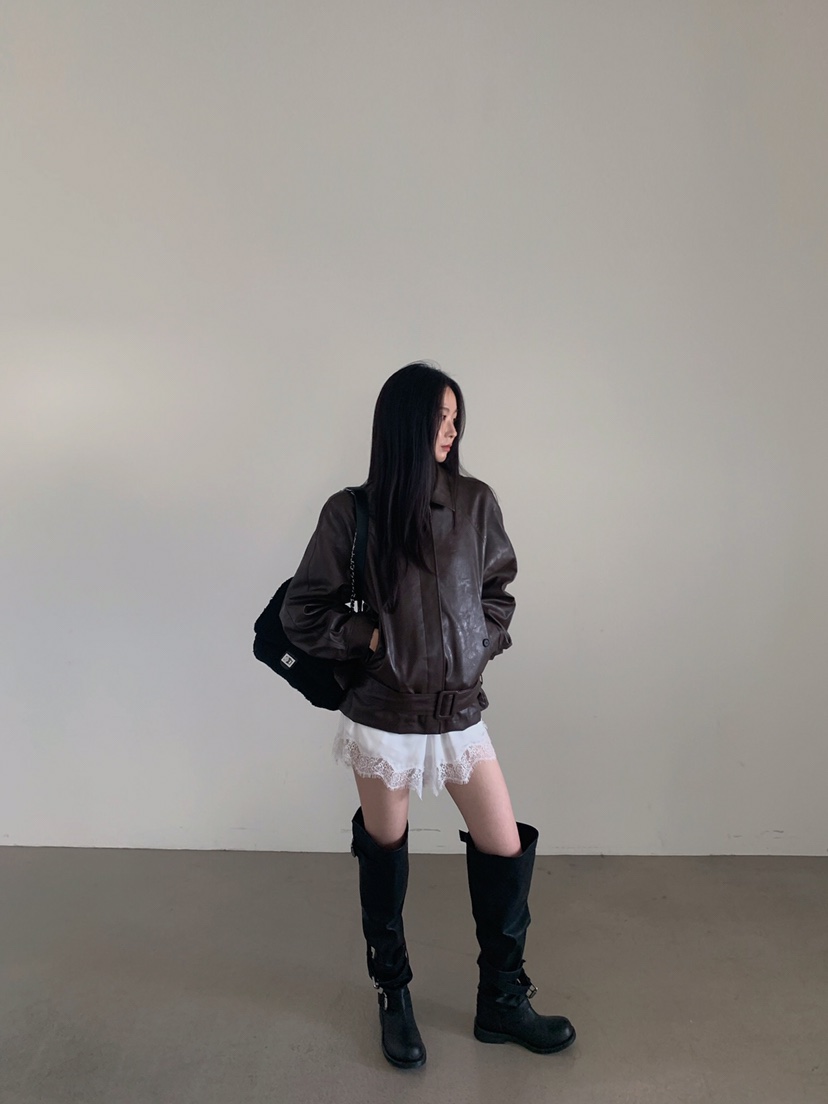 VERANDA東大門實拍女士新品推薦時尚休閑熱賣真品人氣皮衣VERANDA皮衣
