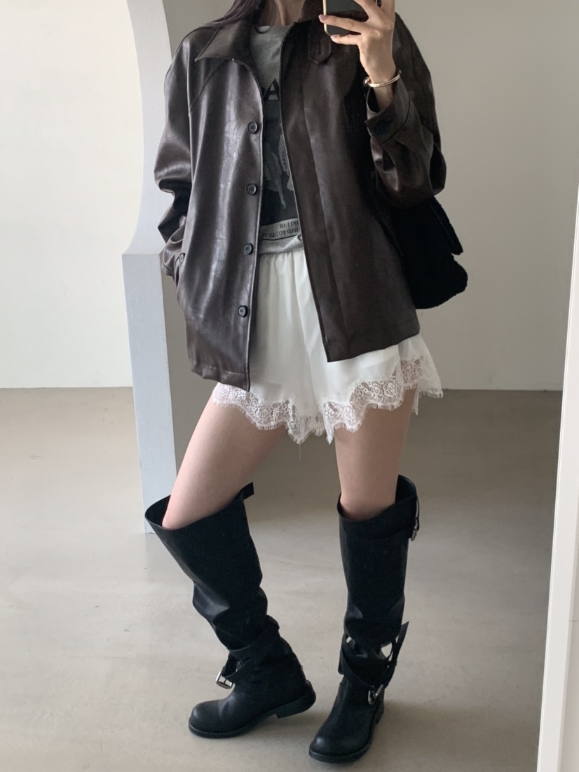 VERANDA東大門實拍女士新品推薦時尚休閑熱賣真品人氣皮衣VERANDA皮衣