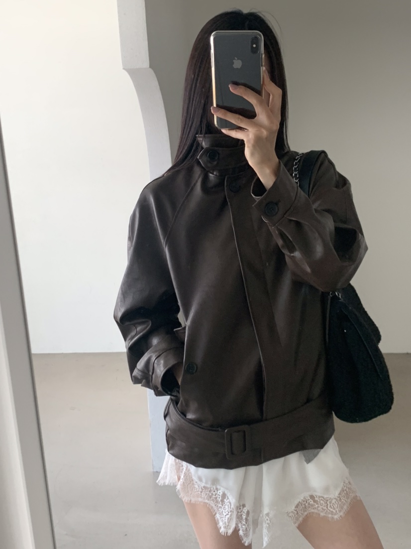 VERANDA東大門實拍女士新品推薦時尚休閑熱賣真品人氣皮衣VERANDA皮衣