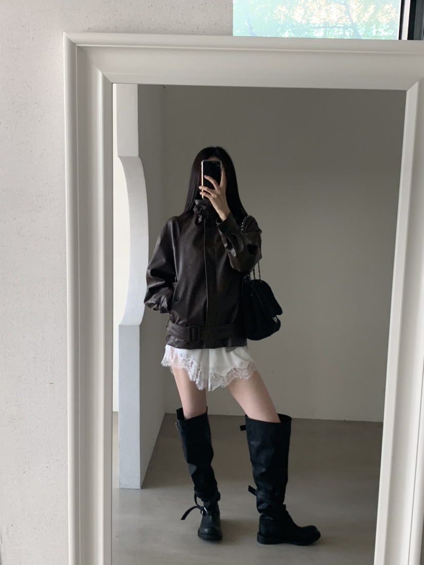 VERANDA東大門實拍女士新品推薦時尚休閑熱賣真品人氣皮衣VERANDA皮衣