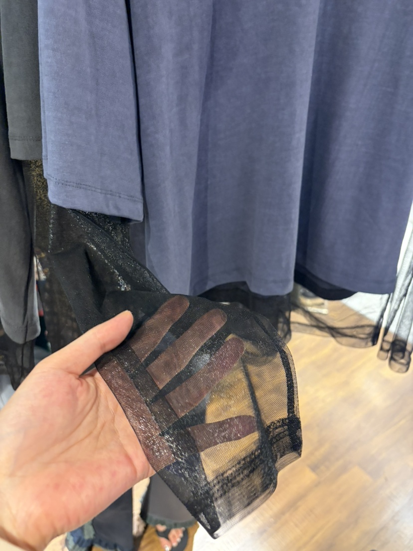 MERCI LINDA東大門實拍女裝新品真品休閑長袖T恤絲帶層疊MERCI LINDA長袖T恤