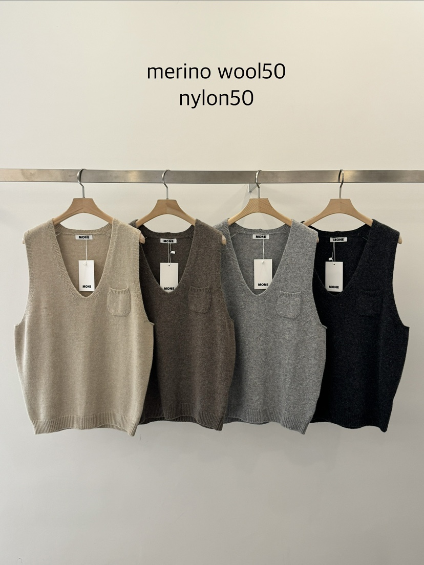 MONE-A韓國直郵女士新品推薦休閑時尚吊帶背心美利奴羊毛MONE-A吊帶/背心