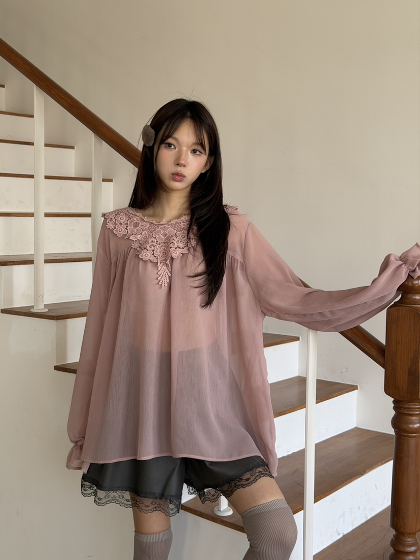 LOVABLE-L東大門代購女士新品真品熱賣時尚推薦襯衫蕾絲衫LOVABLE襯衫/蕾絲衫
