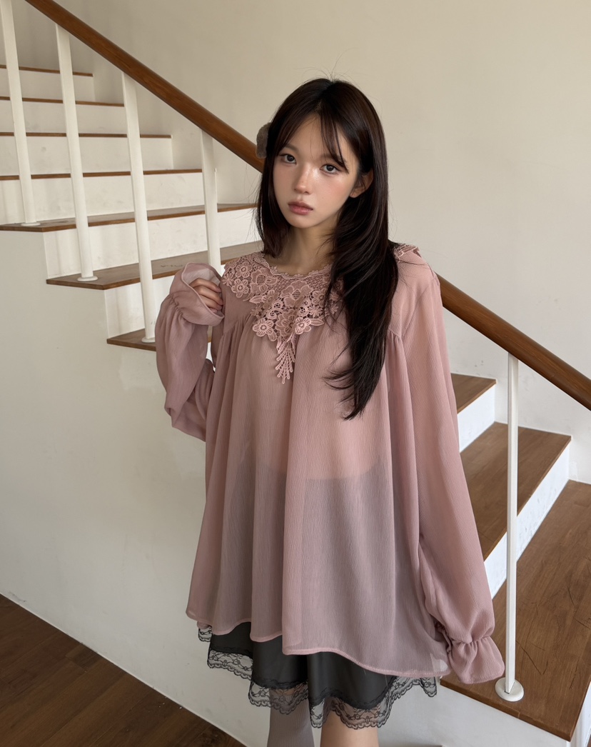 LOVABLE-L東大門代購女士新品真品熱賣時尚推薦襯衫蕾絲衫LOVABLE襯衫/蕾絲衫