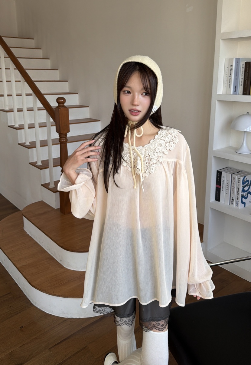 LOVABLE-L東大門代購女士新品真品熱賣時尚推薦襯衫蕾絲衫LOVABLE襯衫/蕾絲衫