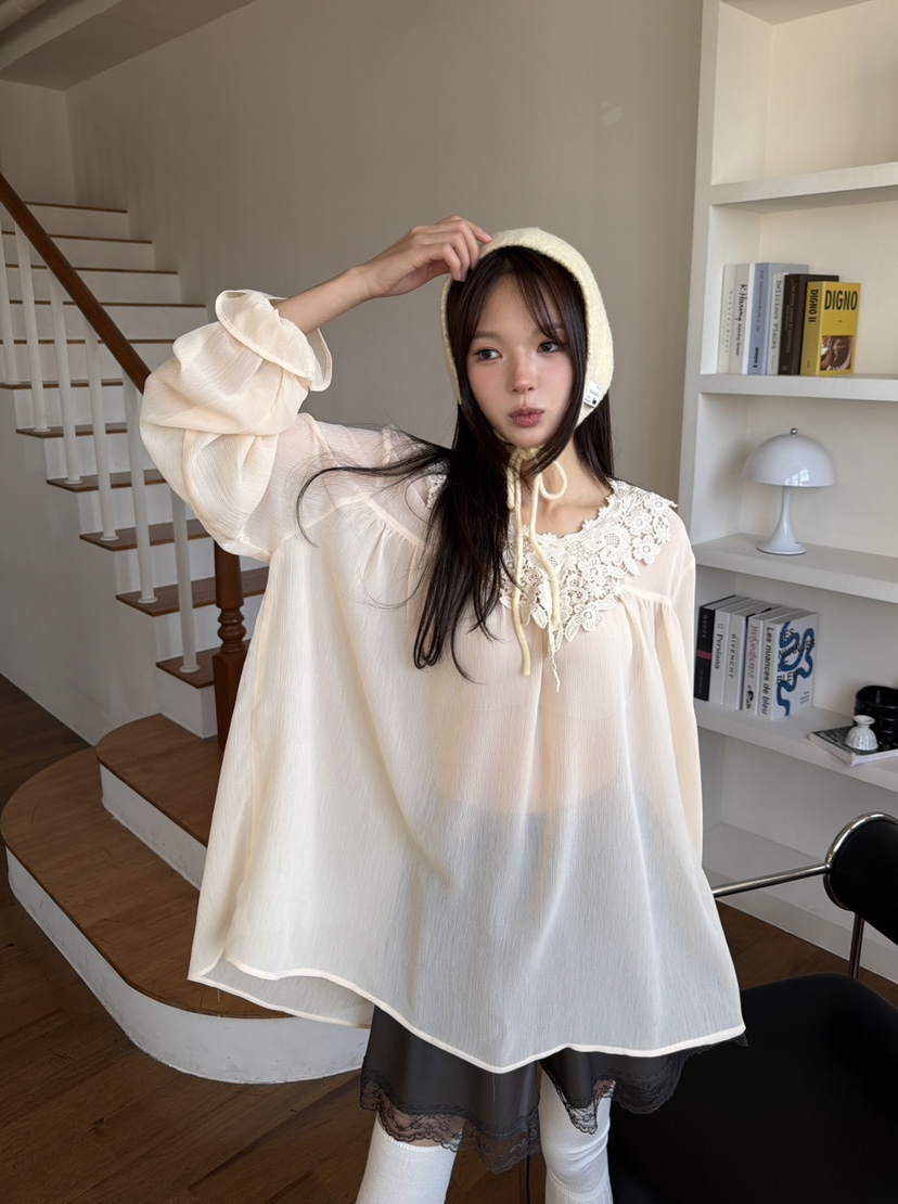 LOVABLE-L東大門代購女士新品真品熱賣時尚推薦襯衫蕾絲衫LOVABLE襯衫/蕾絲衫