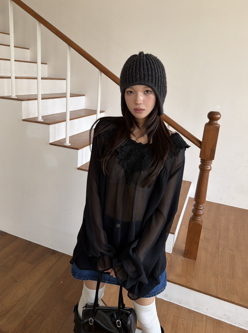 LOVABLE-L東大門代購女士新品真品熱賣時尚推薦襯衫蕾絲衫LOVABLE襯衫/蕾絲衫