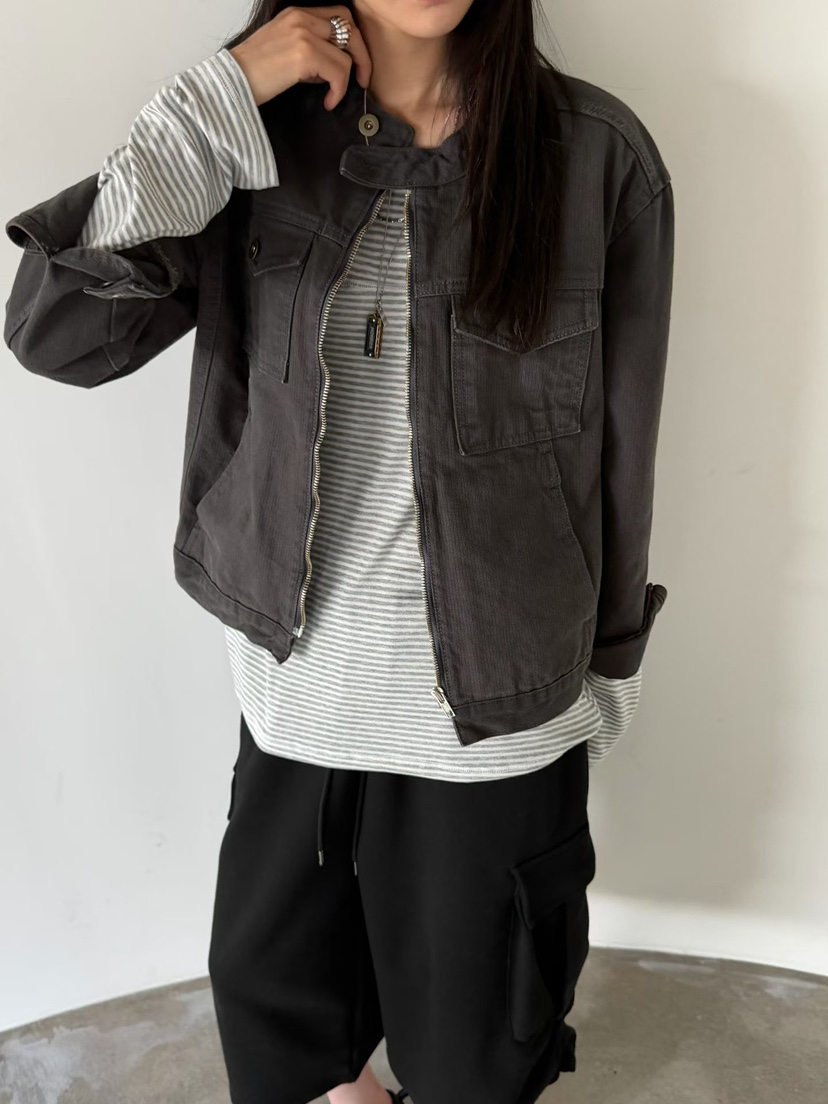 ARKIE/TAF東大門直郵女裝新款休閑推薦真品時尚長袖T恤條紋ARKIE/TAF長袖T恤