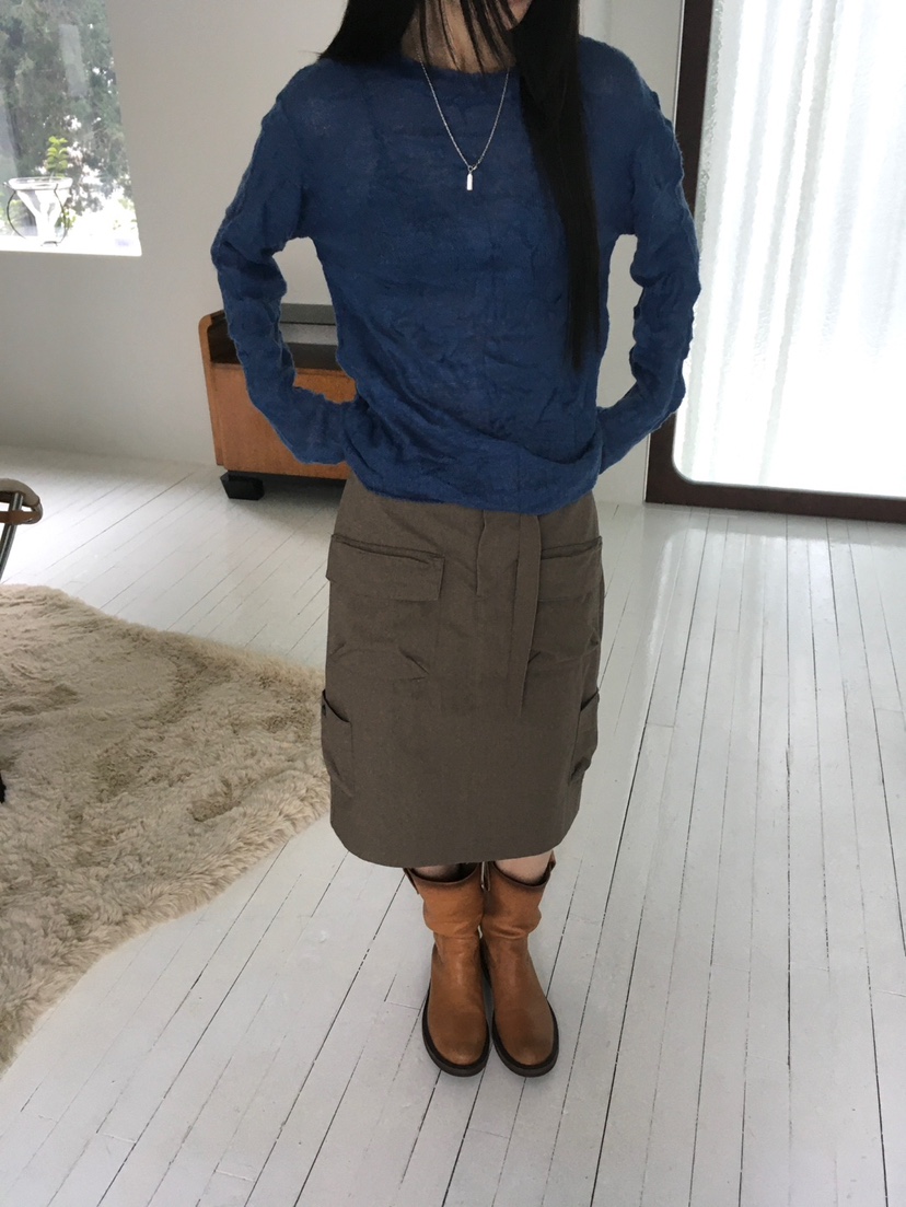 MINIMUZE韓國代購女士新品熱賣休閑推薦人氣時尚針織衫褶皺MINIMUZE針織衫