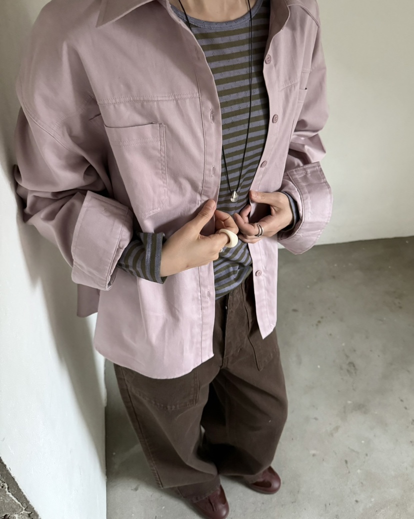 HOWDY/FACT THE NERD東大門實拍女士新款時尚襯衫蕾絲衫口袋HOWDY/FACT THE NERD襯衫/蕾絲衫