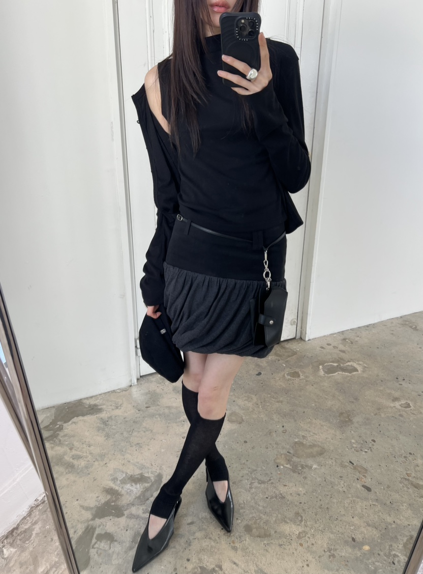 NOVUS韓國直郵女裝新款時尚人氣真品休閑套裝套裝高領開衫NOVUS套裝