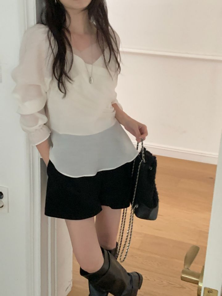 CRONG東大門直郵女士新款人氣時尚推薦真品休閑襯衫蕾絲衫CRONG襯衫/蕾絲衫
