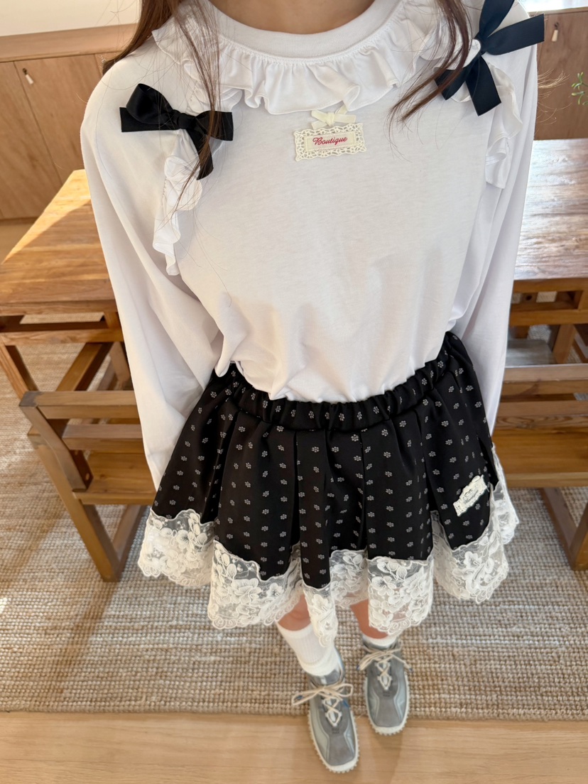BOUTIQUE-L東大門代購女士新品推薦休閑熱賣長袖T恤絲帶BOUTIQUE-L長袖T恤