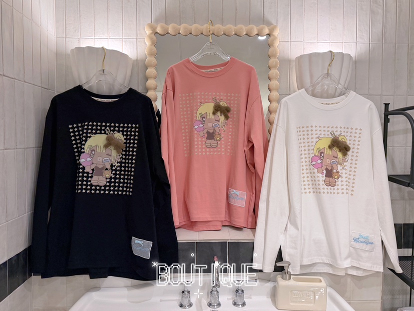 BOUTIQUE-L東大門實拍女裝新款推薦時尚人氣熱賣長袖T恤BOUTIQUE-L長袖T恤
