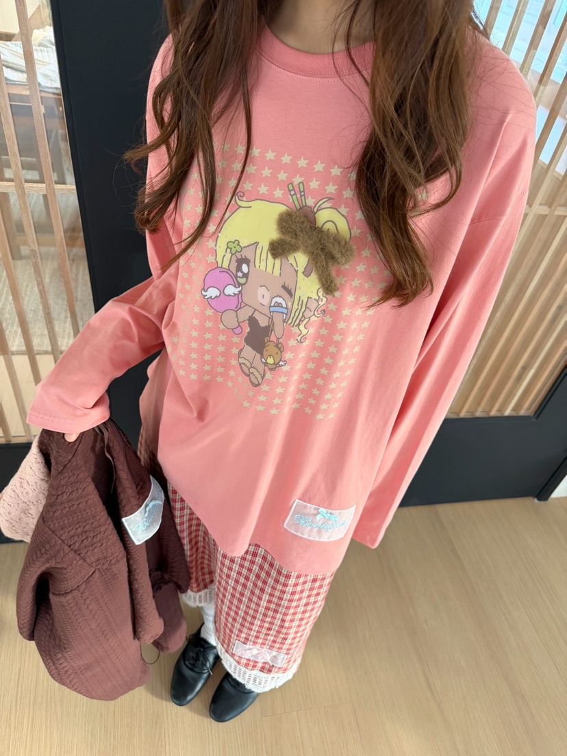 BOUTIQUE-L東大門實拍女裝新款推薦時尚人氣熱賣長袖T恤BOUTIQUE-L長袖T恤