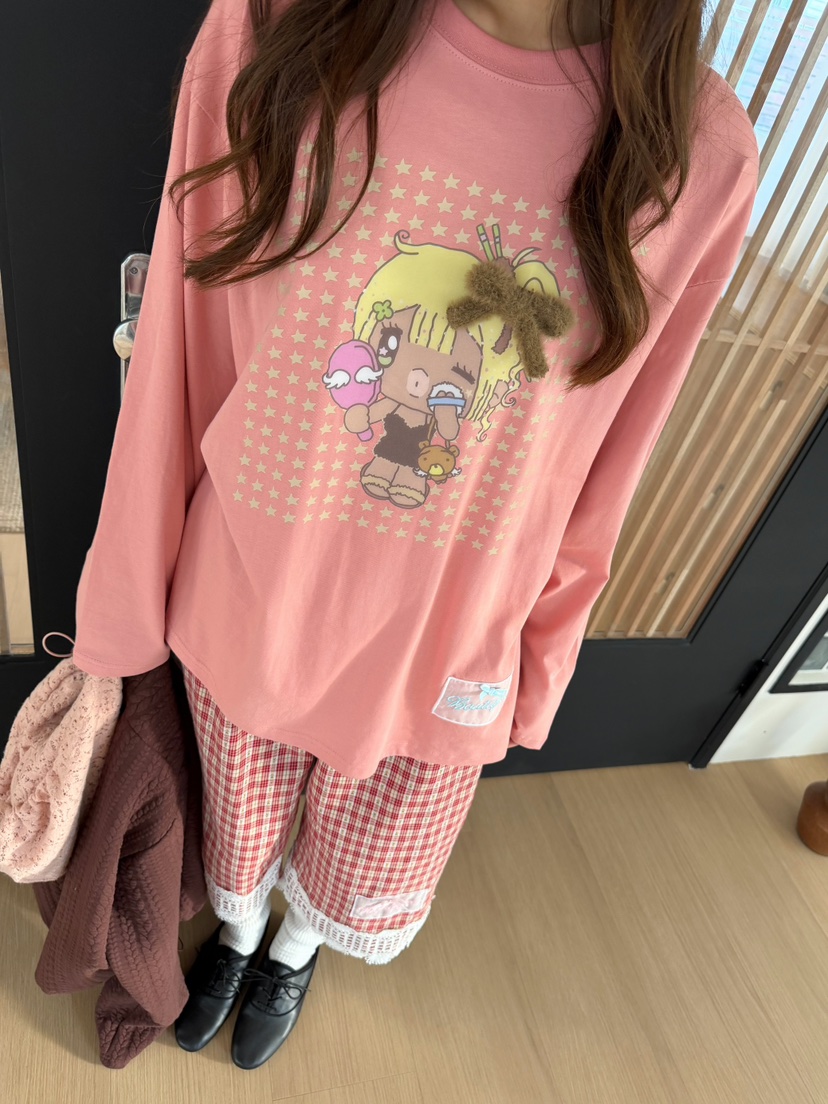 BOUTIQUE-L東大門實拍女裝新款推薦時尚人氣熱賣長袖T恤BOUTIQUE-L長袖T恤圖色3