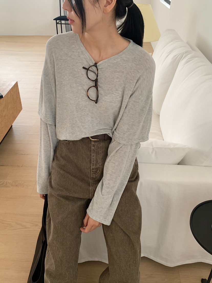 BLEECKER韓國代購女裝新品真品時尚人氣休閑推薦熱賣長袖T恤BLEECKER長袖T恤