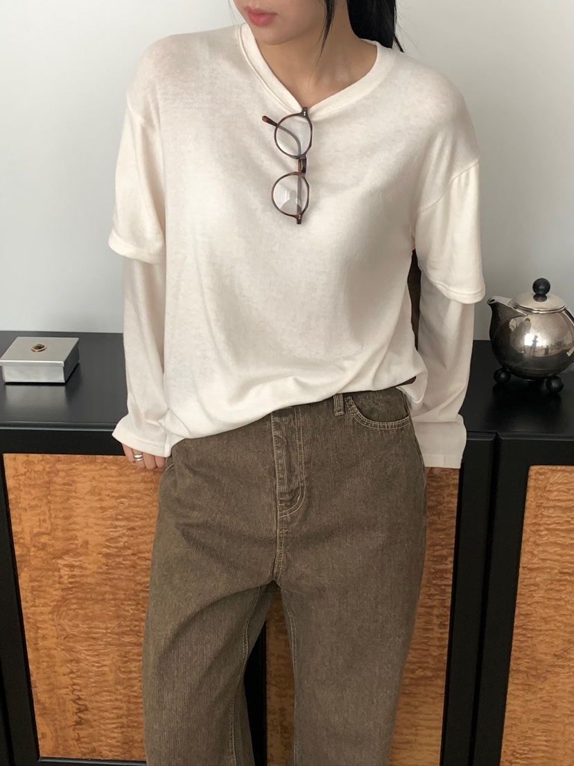 BLEECKER韓國代購女裝新品真品時尚人氣休閑推薦熱賣長袖T恤BLEECKER長袖T恤