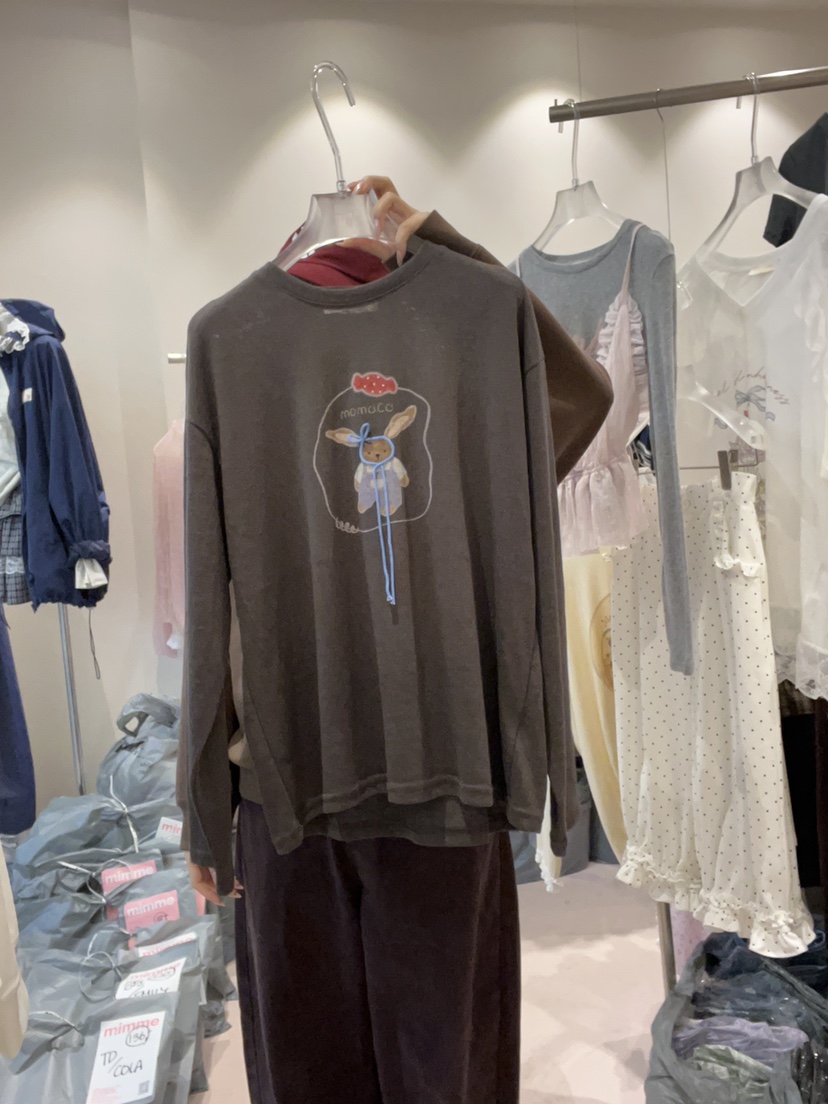 MIMME/LOOKK東大門直郵女士新品休閑真品長袖T恤兔子絲帶MIMME/LOOKK長袖T恤圖色2