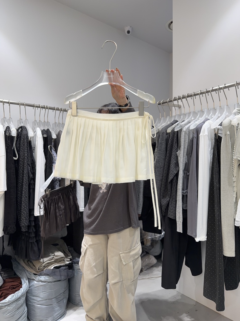 LOOKK/MIMME東大門實拍女裝新品休閑熱賣人氣短裙絲綢層疊LOOKK/MIMME短裙圖色1