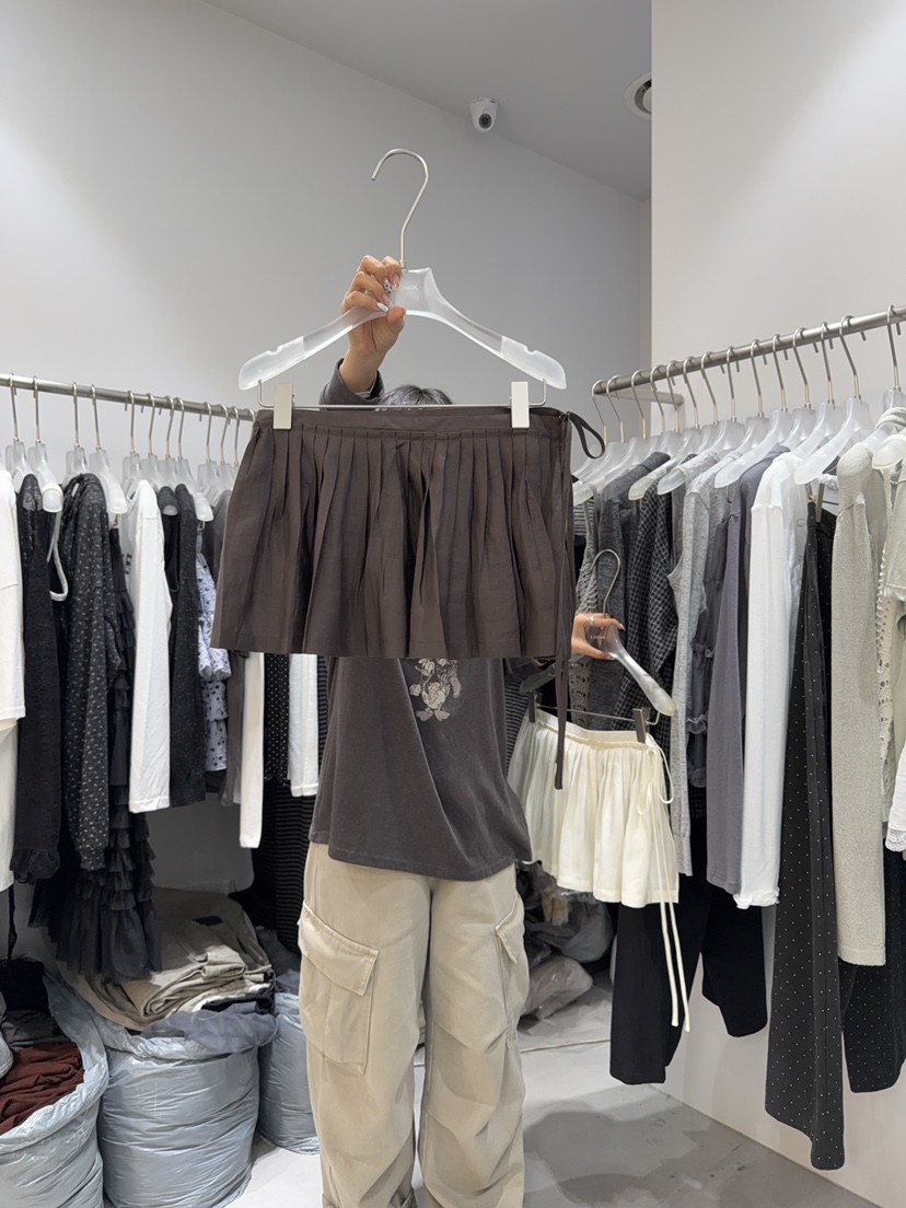 LOOKK/MIMME東大門實拍女裝新品休閑熱賣人氣短裙絲綢層疊LOOKK/MIMME短裙圖色2