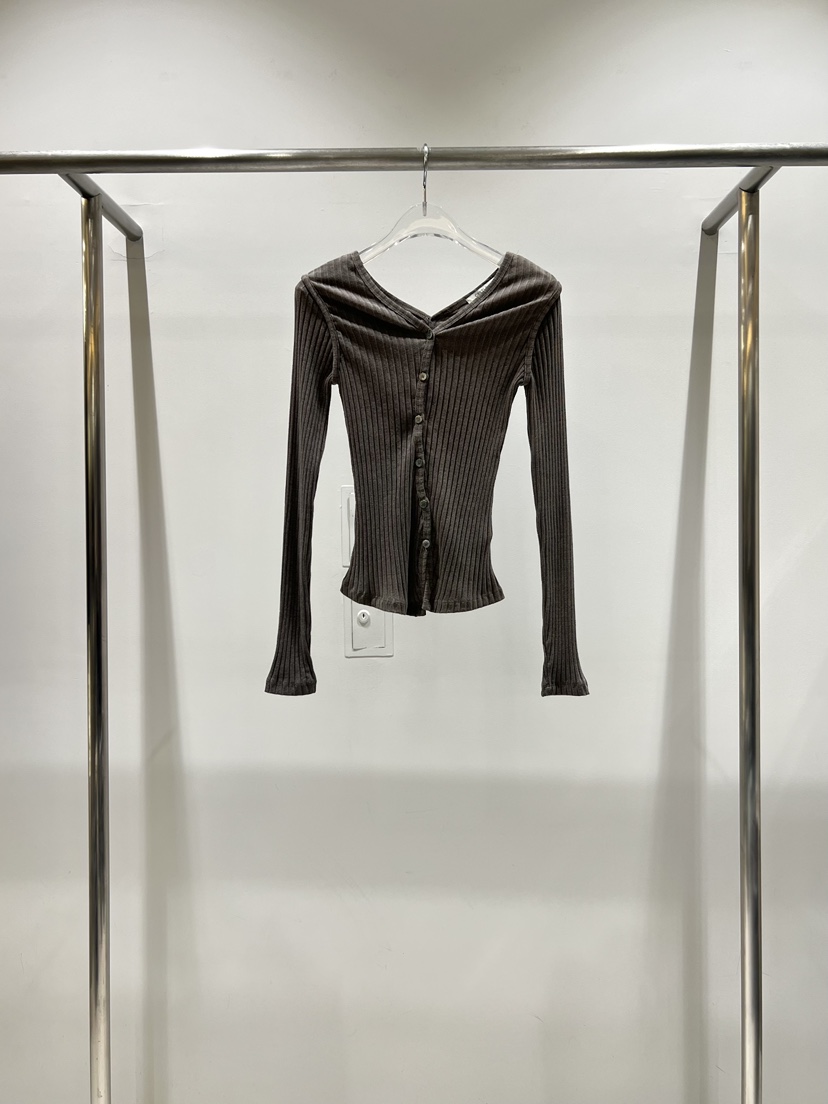 CESTLAVIE東大門實拍女裝新品人氣真品開衫染色開衫豬皮羅紋CESTLAVIE開衫圖色3